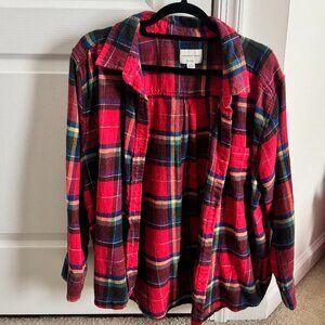 Boyfriend Fit Red Flannel American Eagle